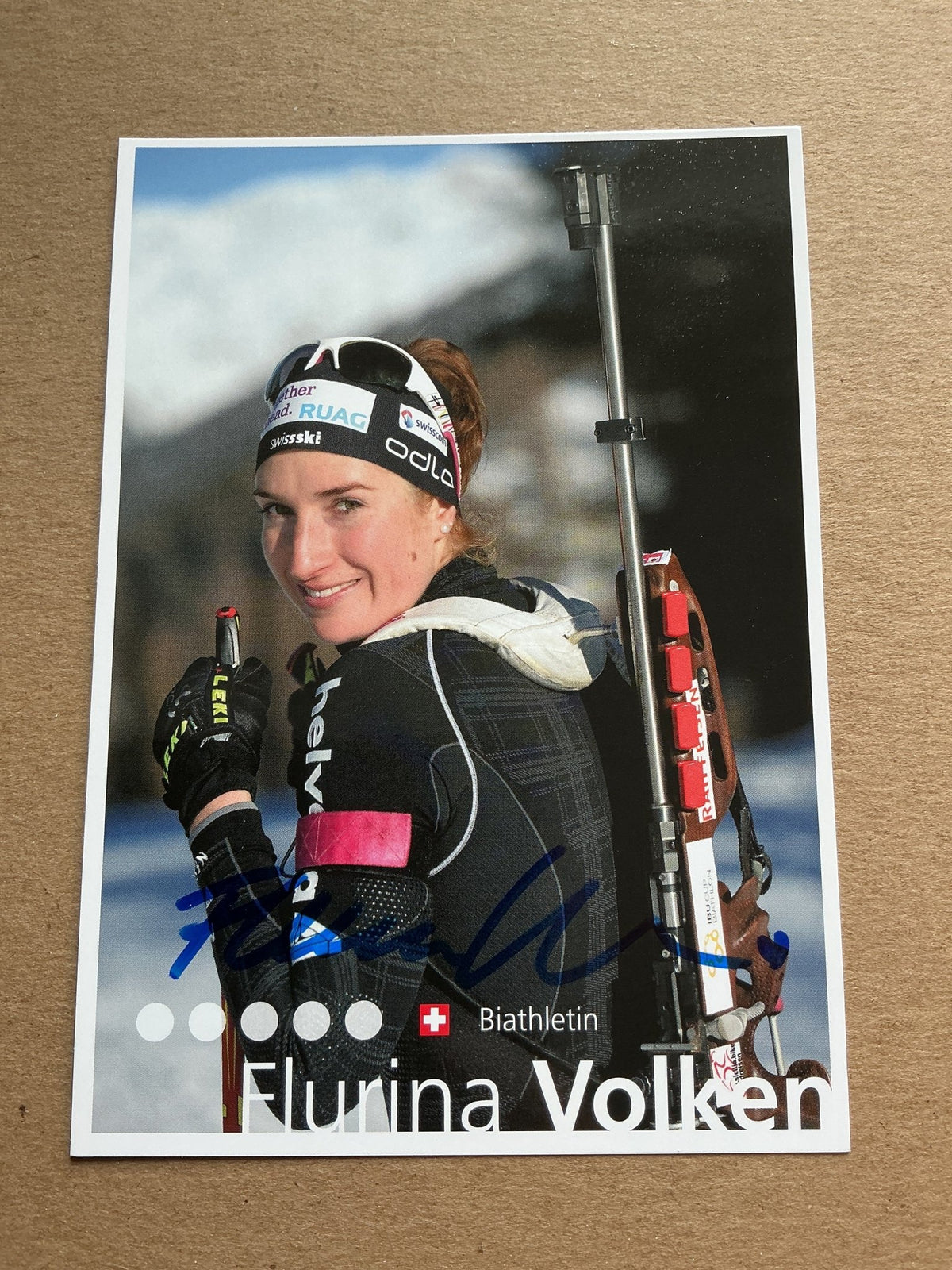 Flurina Volken, Switzerland 🇨🇭Biathlon Winter 2022/23 hand signed - Autographs-World
