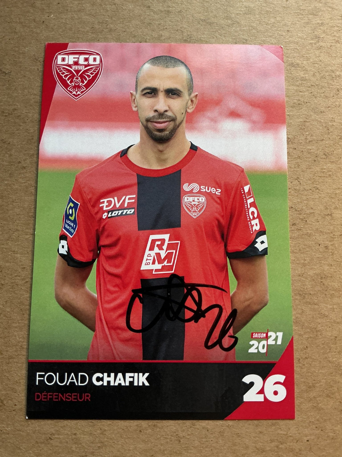 Fouad Chafik, Morocco 🇲🇦 Dijon FCO 2020/21 hand signed - Autographs-World