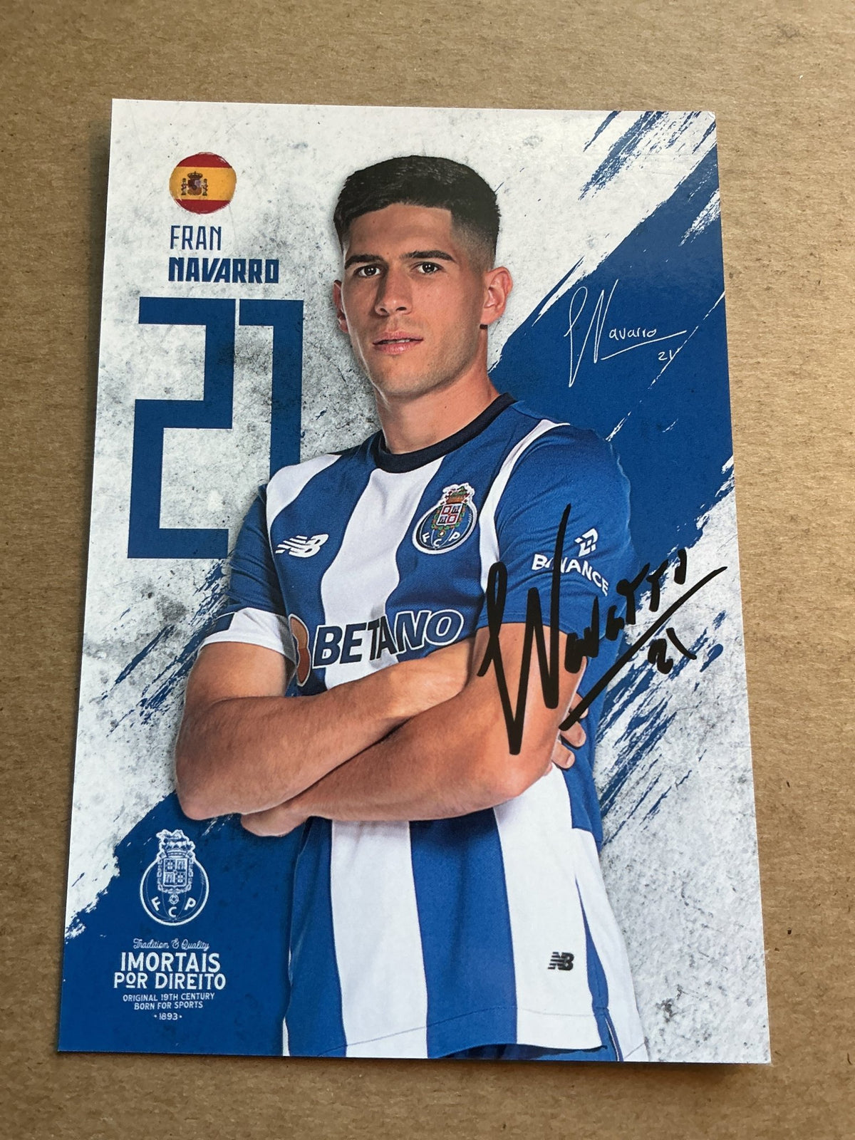 Fran Navarro, Spain 🇪🇸 FC Porto 2023/24 hand signed - Autographs-World