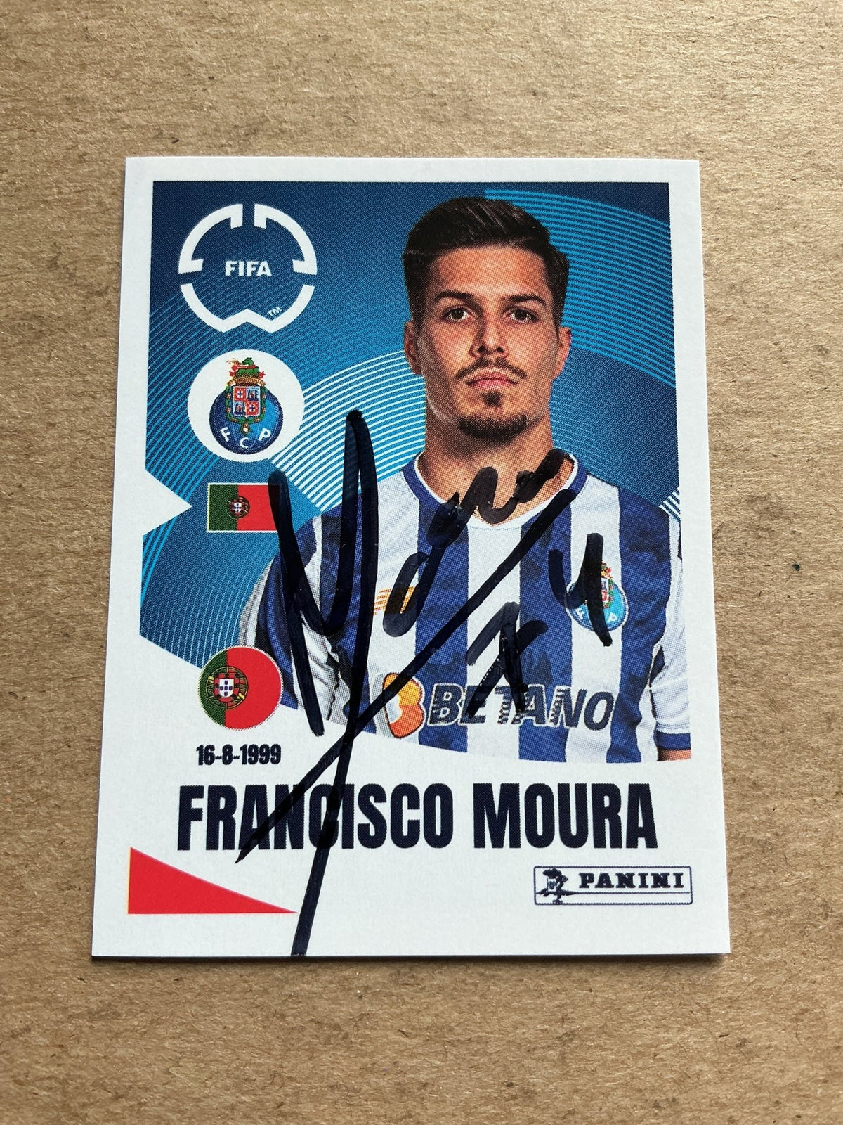 Francisco Moura, Portugal 🇵🇹 FC Porto Club World Cup 2025 Panini hand signed - Autographs-World
