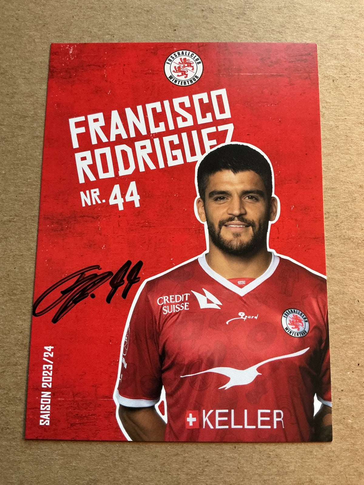 Francisco Rodriguez, Switzerland 🇨🇭 FC Winterthur 2023/24 hand signed - Autographs-World