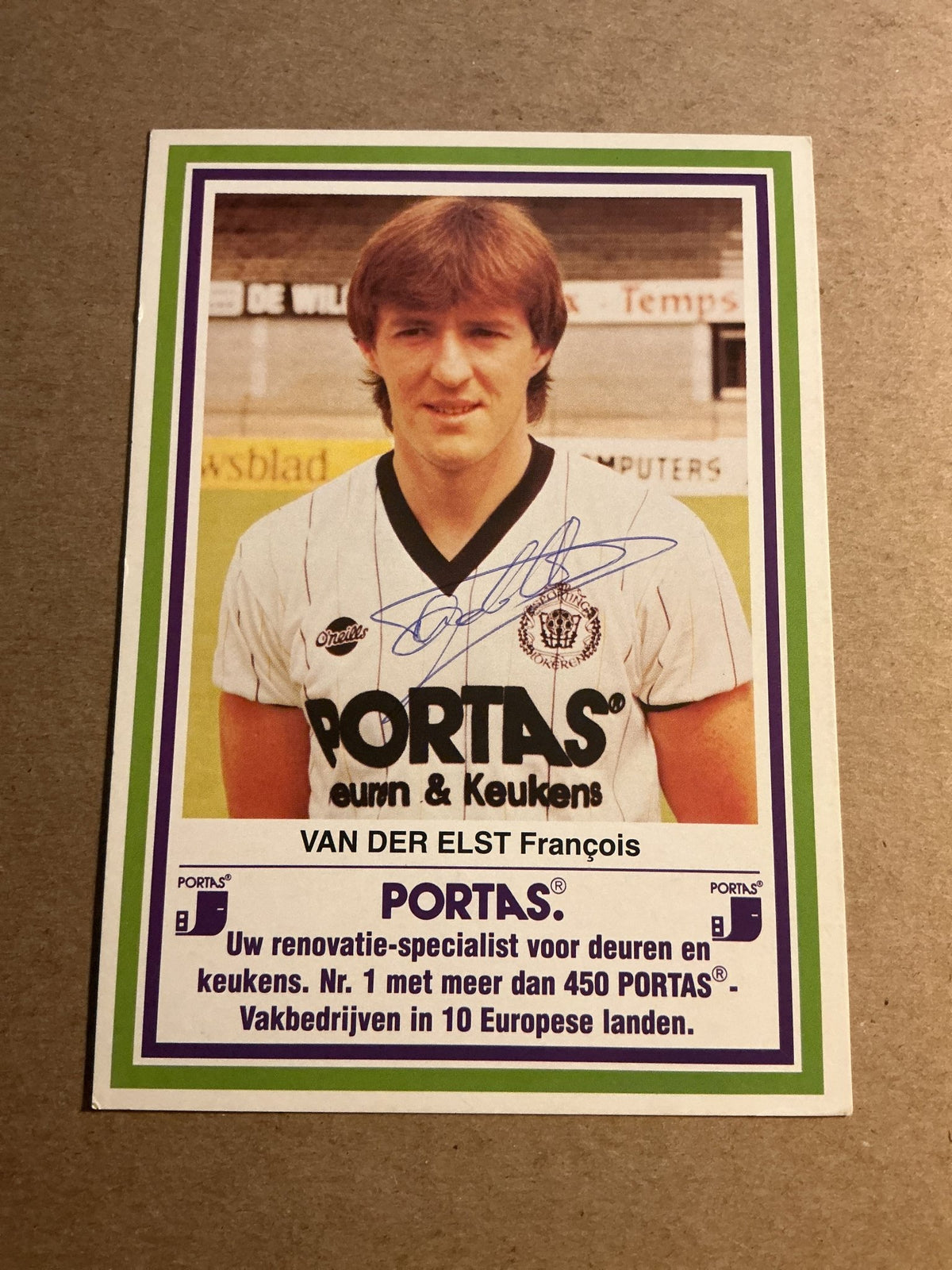 Francois Van Der Elst, Belgium 🇧🇪 KSC Lokeren 1983/84 hand signed - Autographs-World