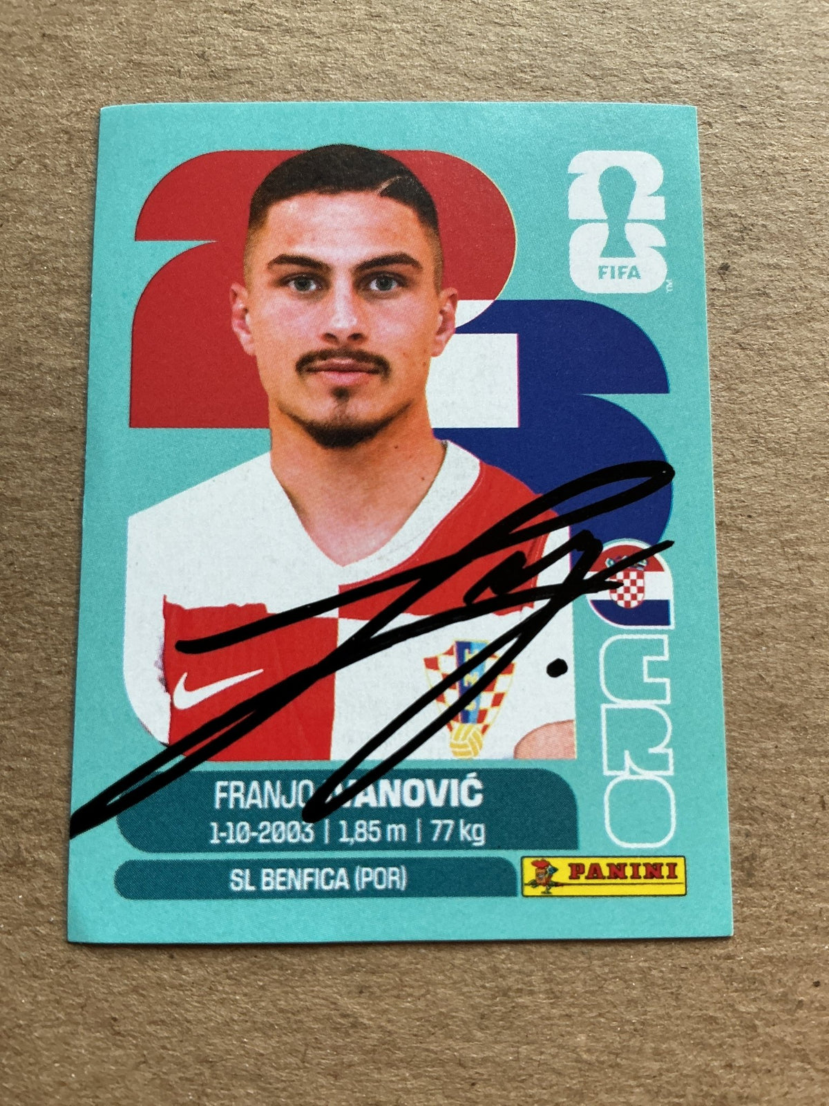 Franjo Ivanović, Croatia 🇭🇷 FIFA World Cup 2026 Panini hand signed - Autographs-World