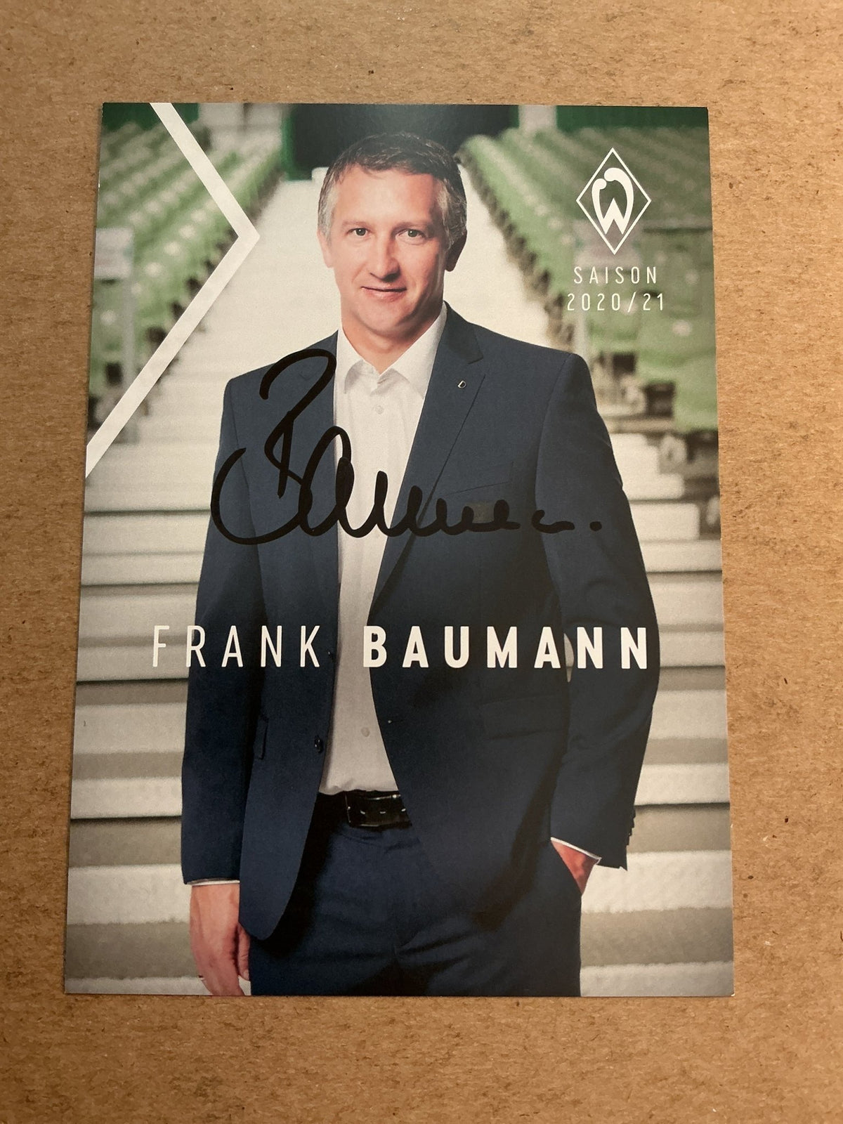 Frank Baumann, Germany 🇩🇪 SV Werder Bremen 2020/21 hand signed - Autographs-World