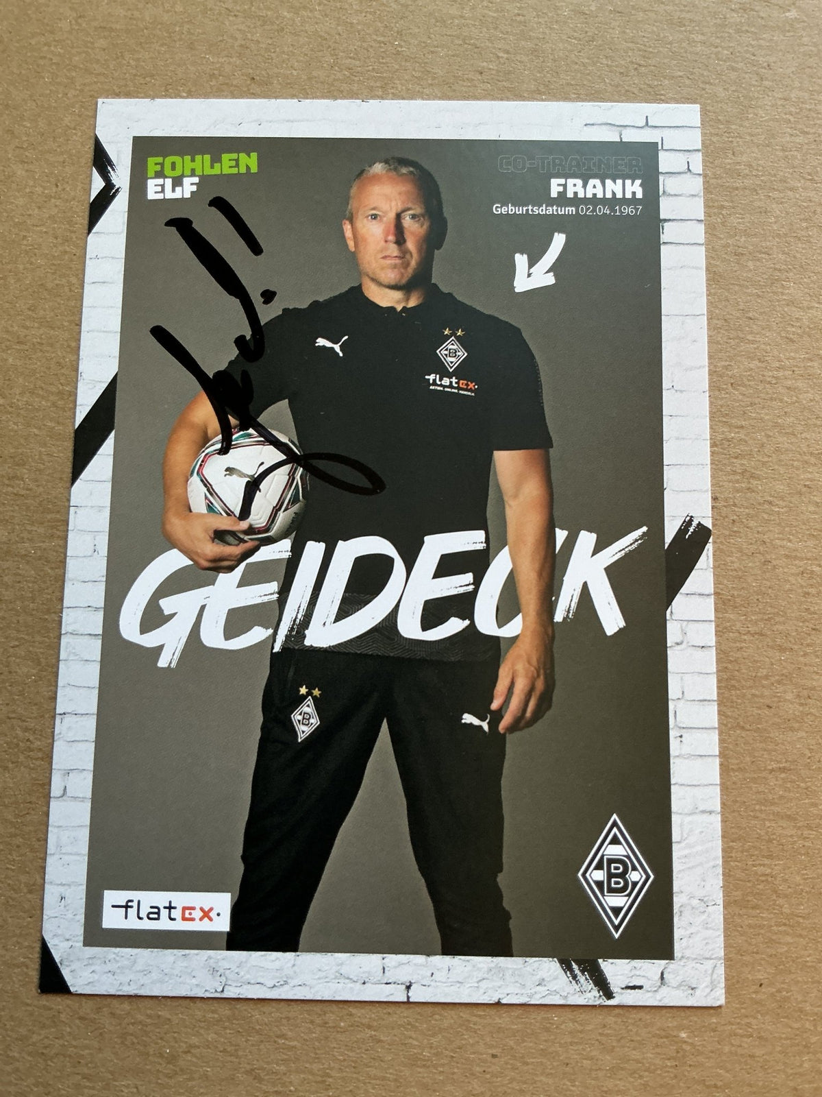 Frank Geideck, Germany 🇩🇪 Borussia Mönchengladbach 2020/21 hand signed - Autographs-World