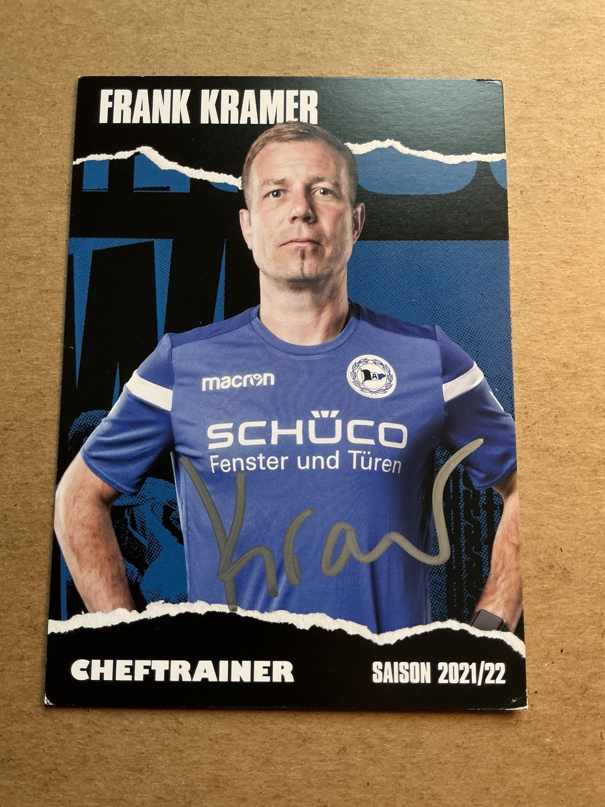 Frank Kramer, Germany 🇩🇪 Arminia Bielefeld 2021/22 hand signed - Autographs-World