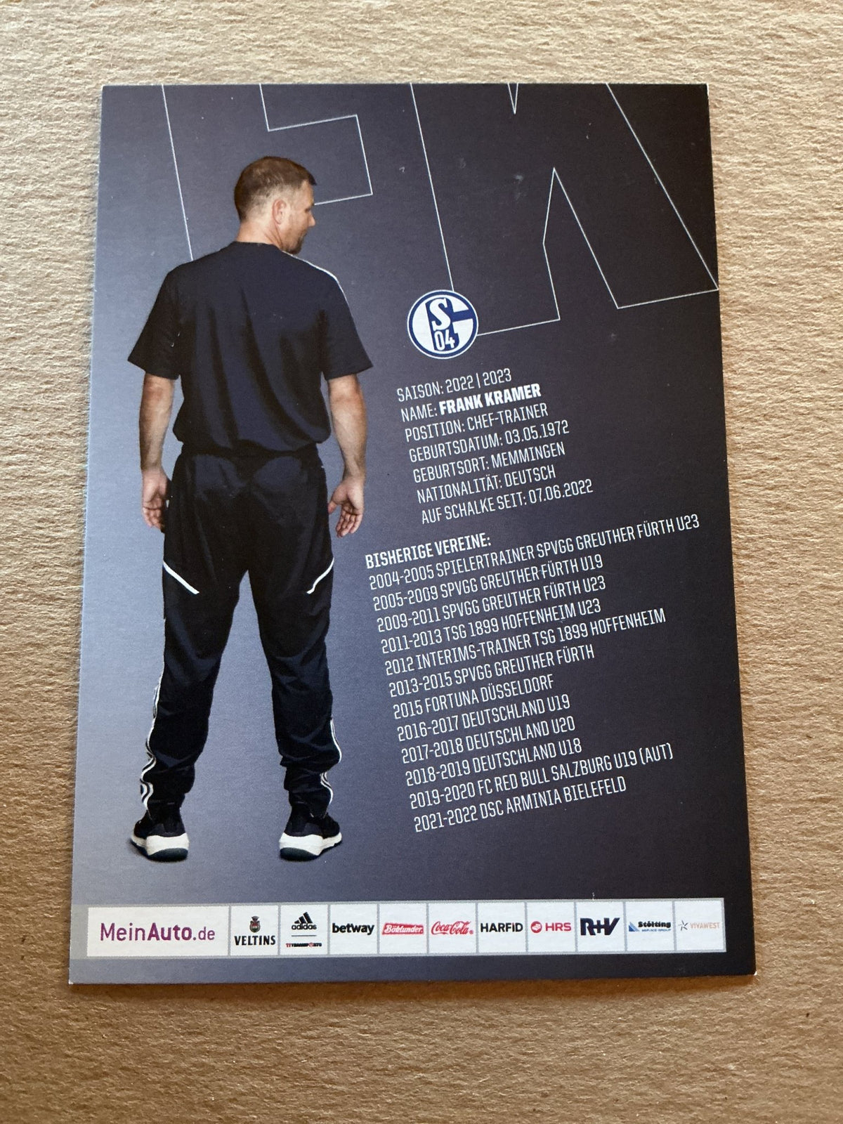 Frank Kramer, Germany 🇩🇪 FC Schalke 04 2022/23 hand signed - Autographs-World