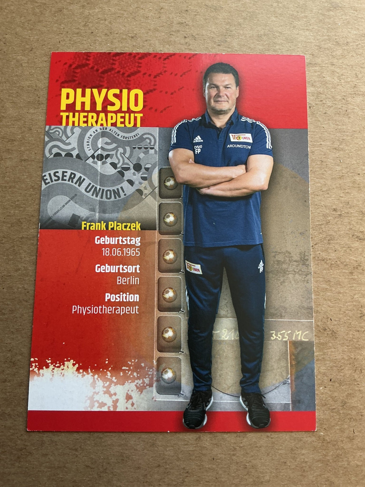 Frank Placzek, Germany 🇩🇪 1.FC Union Berlin 2020/21 hand signed - Autographs-World