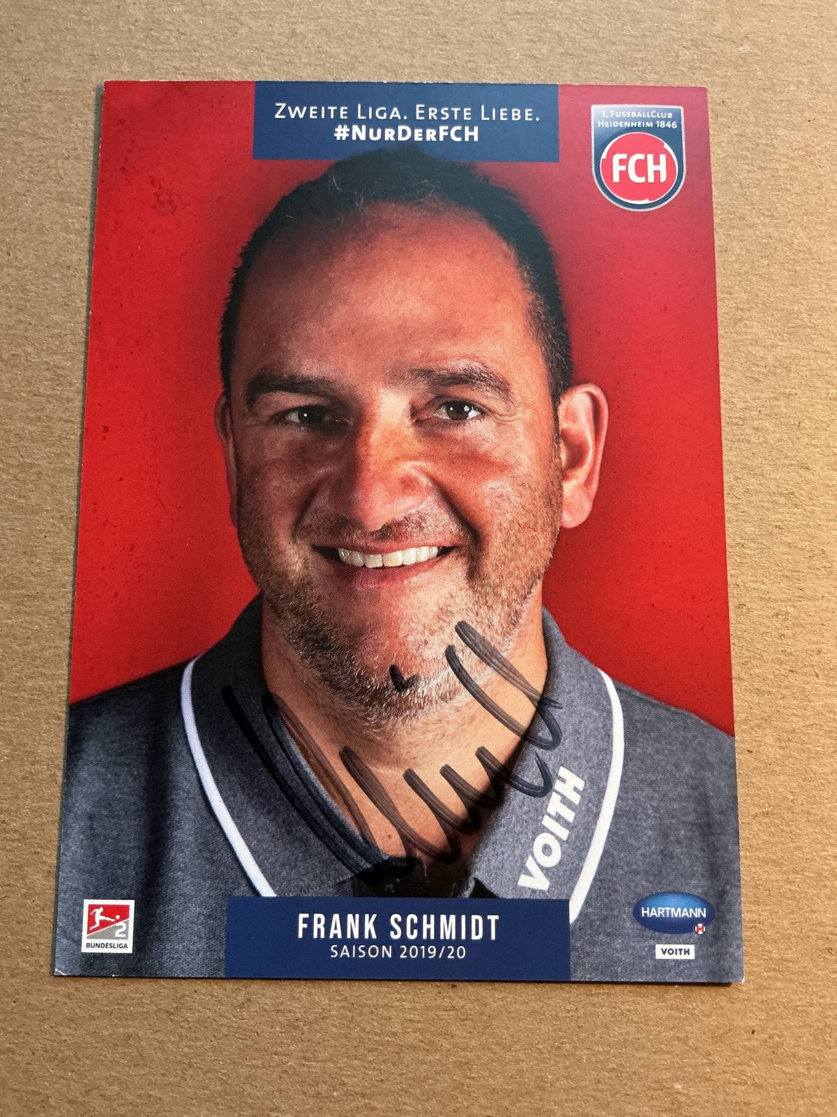Frank Schmidt, Germany 🇩🇪 1.FC Heidenheim 2019/20 hand signed - Autographs-World