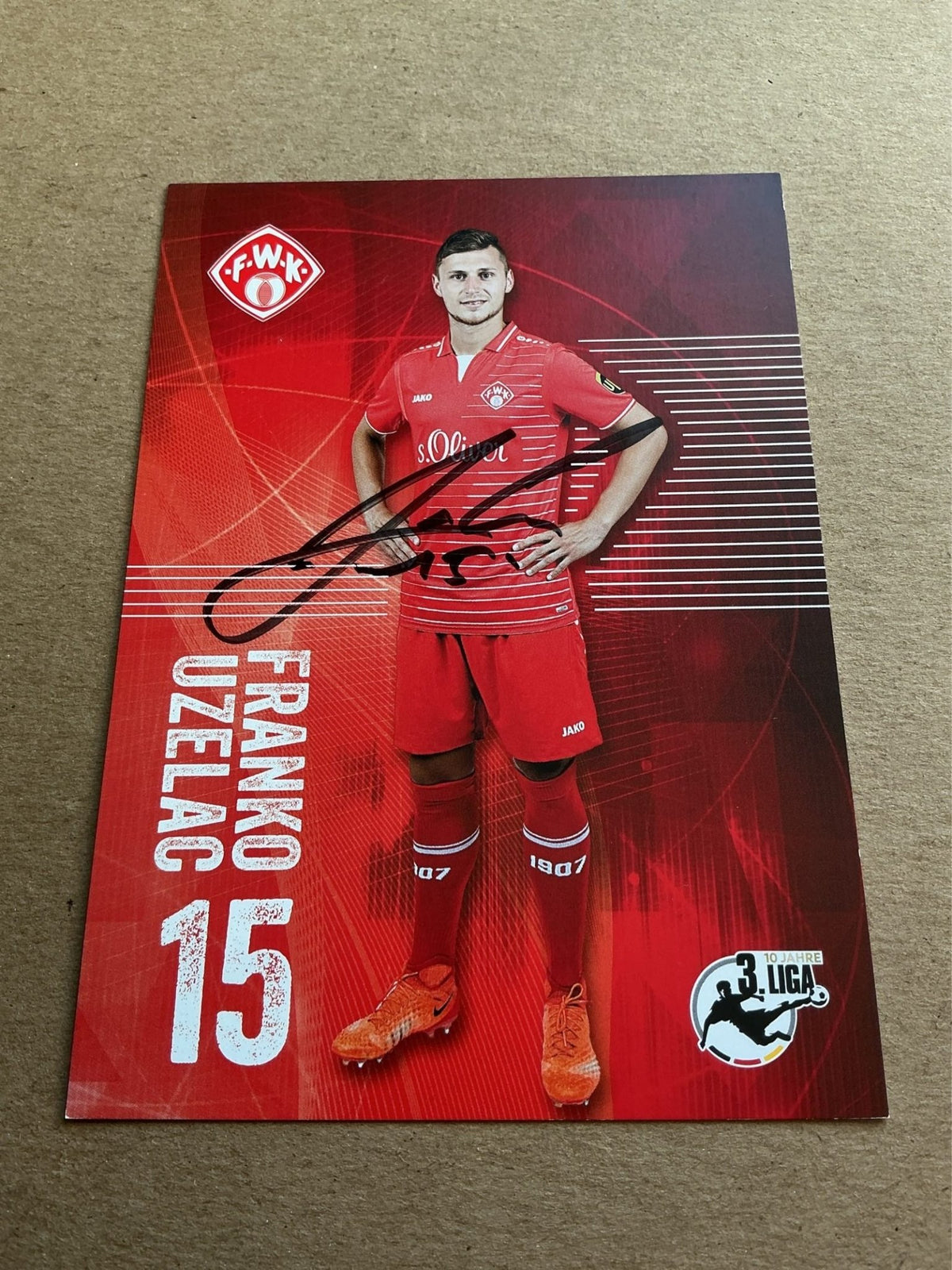 Franko Uzelac, Germany 🇩🇪 FC Würzburger Kickers 2017/18 hand signed - Autographs-World