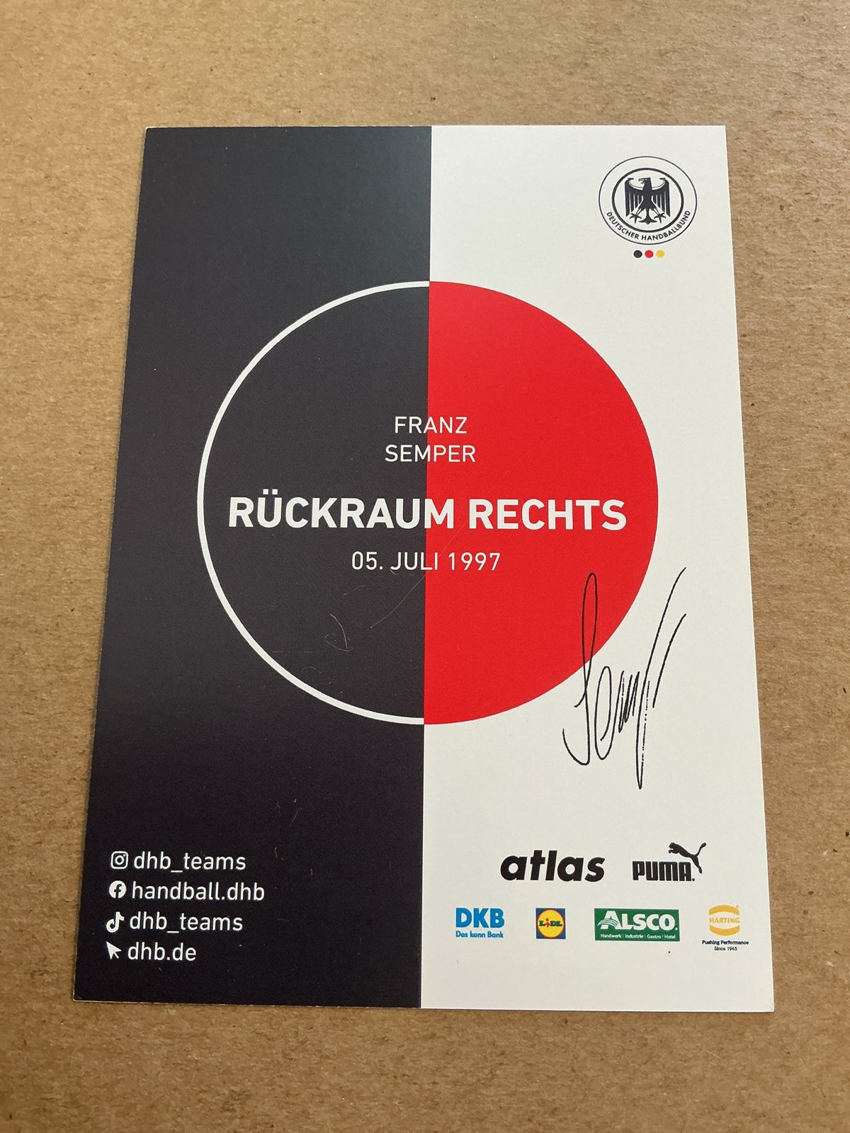 Franz Semper, Germany 🇩🇪 Handball Sports 2025 hand signed - Autographs-World