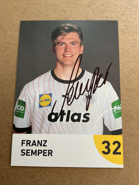 Franz Semper, Germany 🇩🇪 Handball Sports 2025 hand signed - Autographs-World