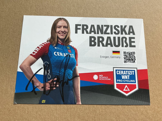 Franziska Brauße, Germany 🇩🇪 Cycling Summer Olympics 2024 hand signed - Autographs-World
