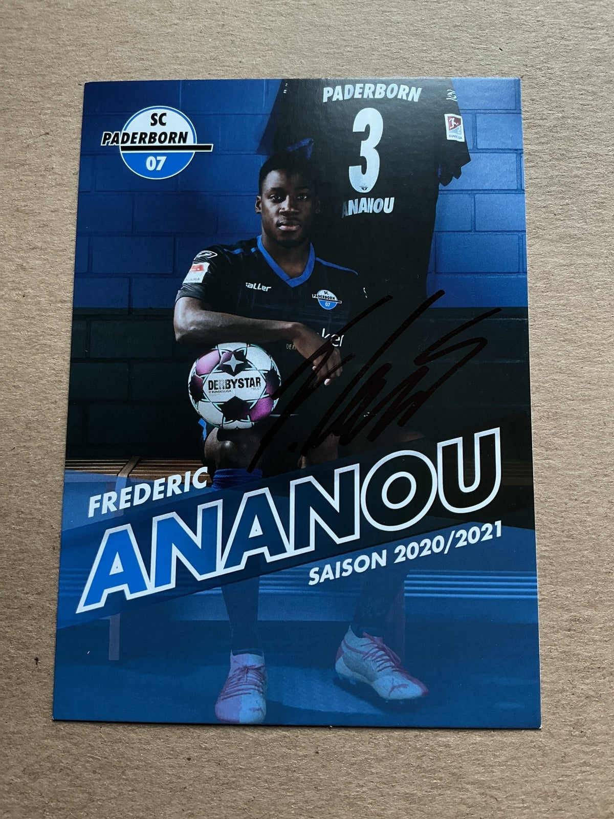 Frederic Ananou, Germany 🇩🇪 SC Paderborn 07 2020/21 hand signed - Autographs-World