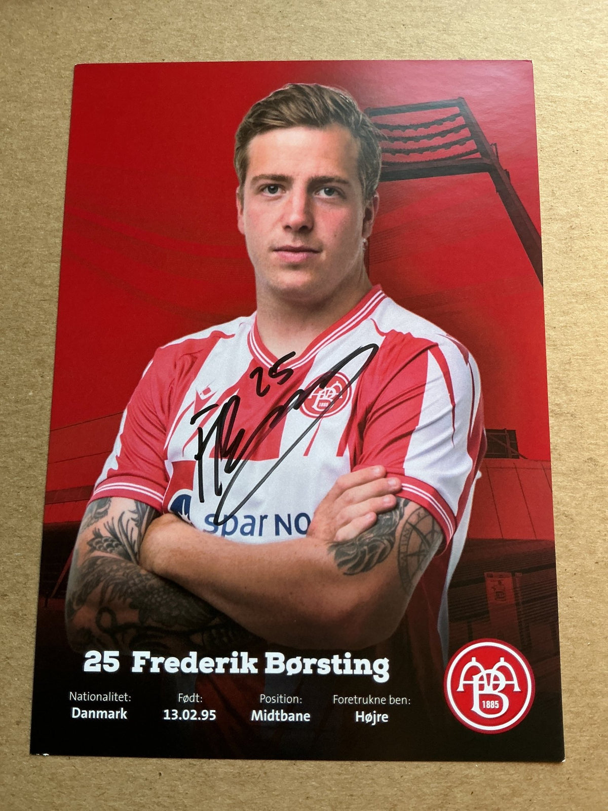 Frederik Børsting , Denmark 🇩🇰 Aalborg BK 2021/22 hand signed - Autographs-World