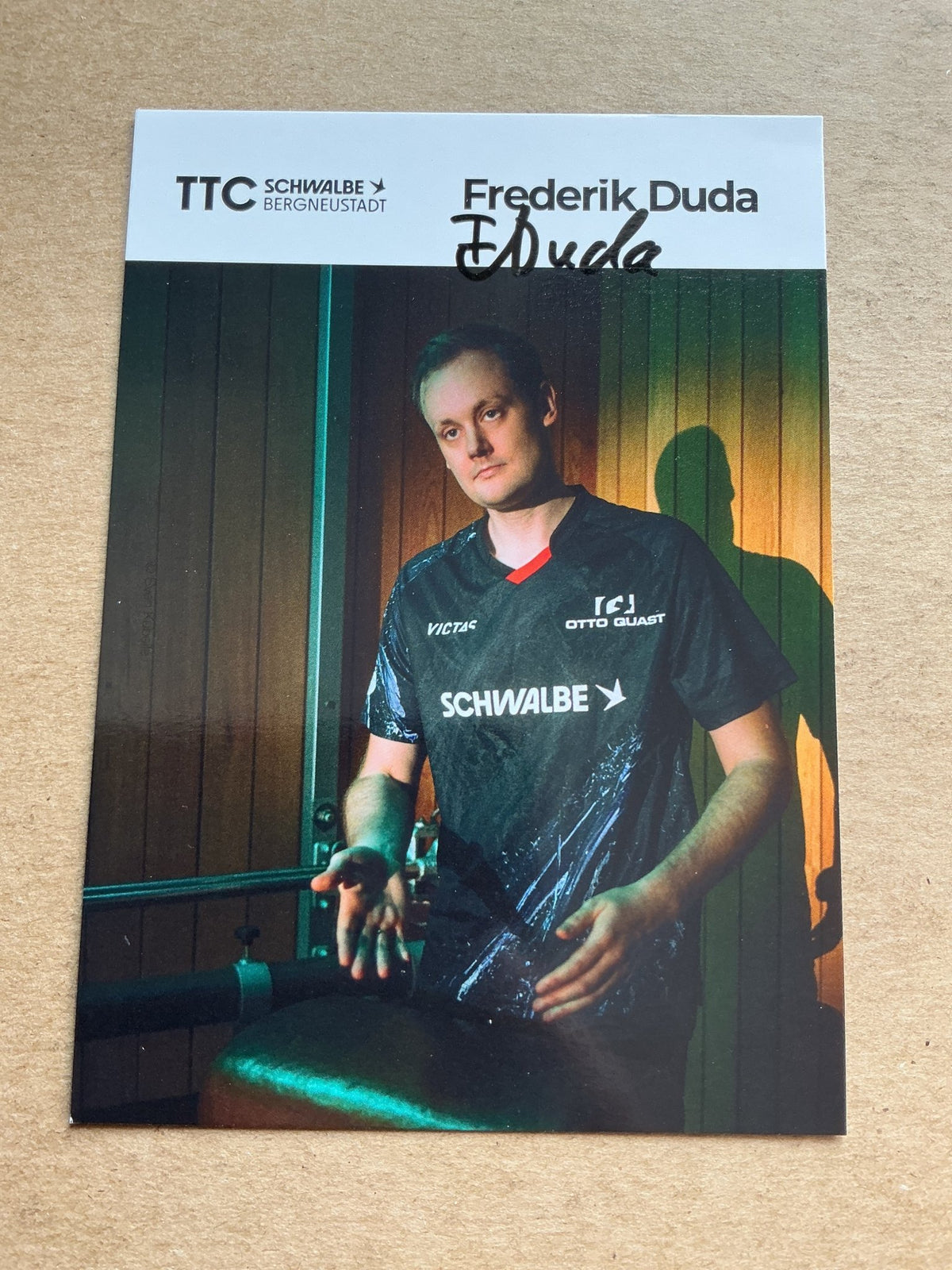 Frederik Duda, Germany 🇩🇪 Table Tennis Sports 2024 hand signed - Autographs-World