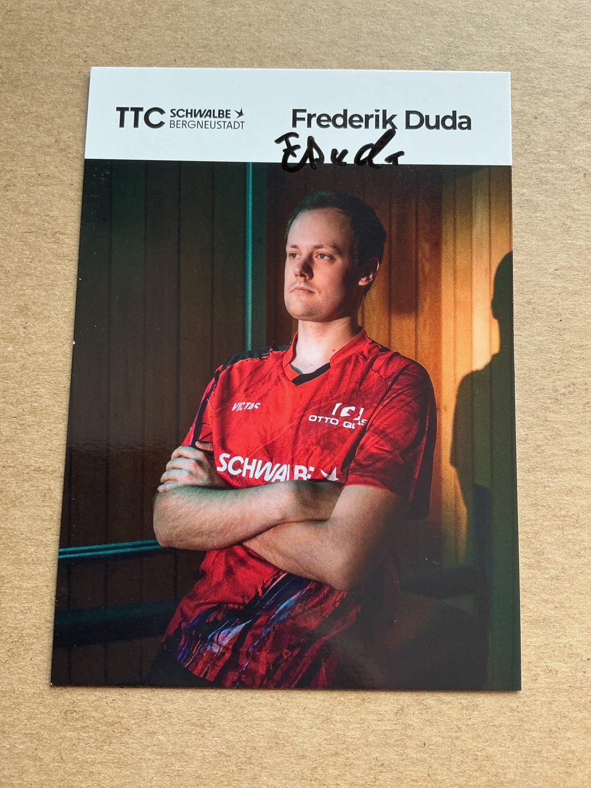 Frederik Duda, Germany 🇩🇪 Table Tennis Sports 2024 hand signed - Autographs-World