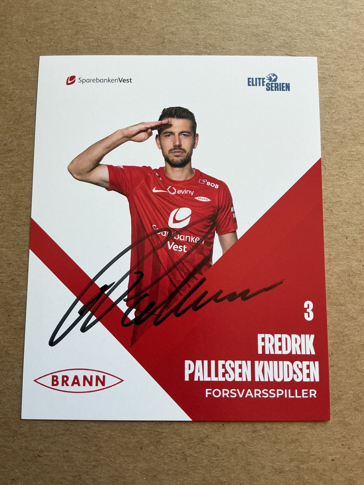Frederik Pallesen Knudsen, Norway 🇳🇴 SK Brann 2024/25 hand signed - Autographs-World