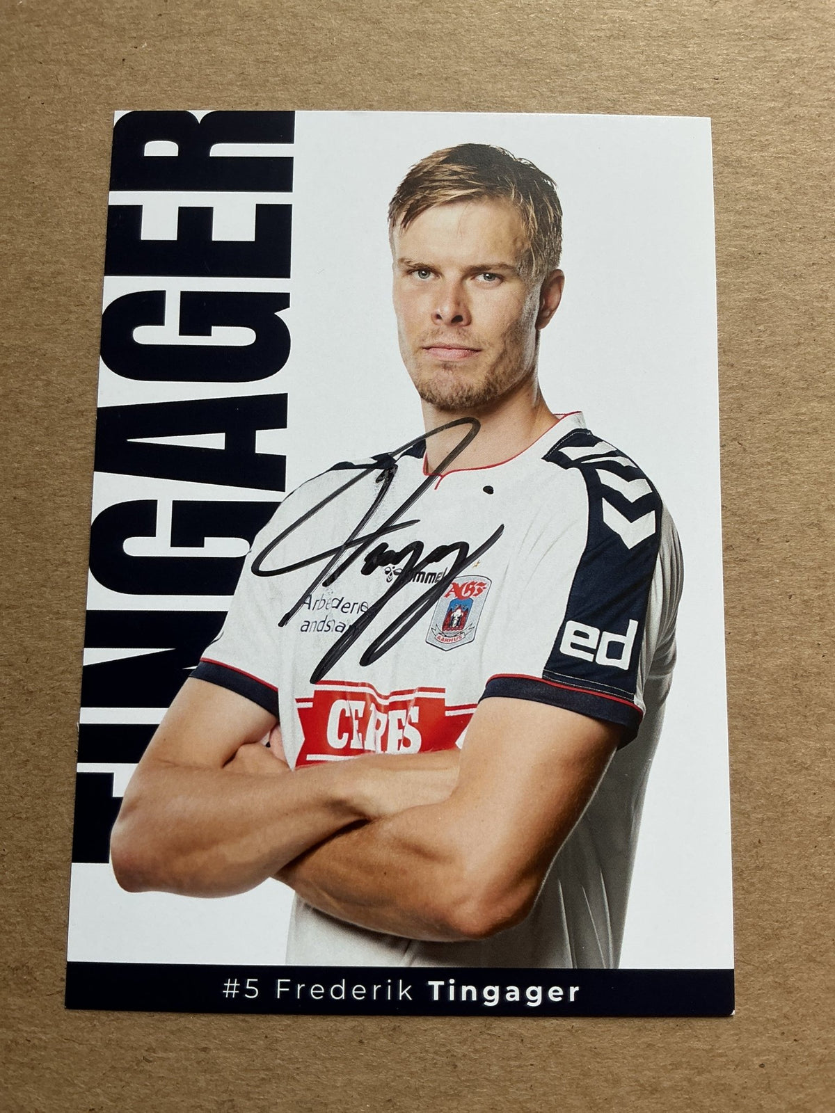 Frederik Tingager, Denmark 🇩🇰 Aarhus GF 2021/22 hand signed - Autographs-World