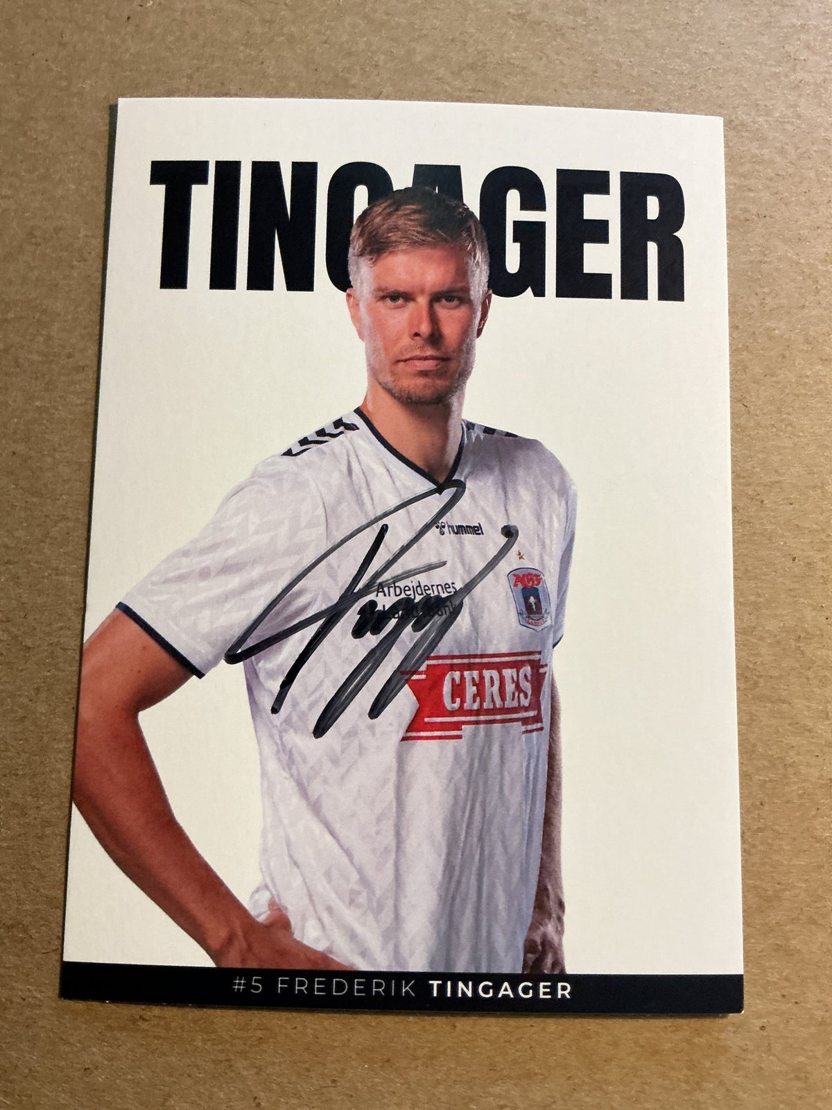 Frederik Tingager, Denmark 🇩🇰 Aarhus GF 2023/24 hand signed - Autographs-World