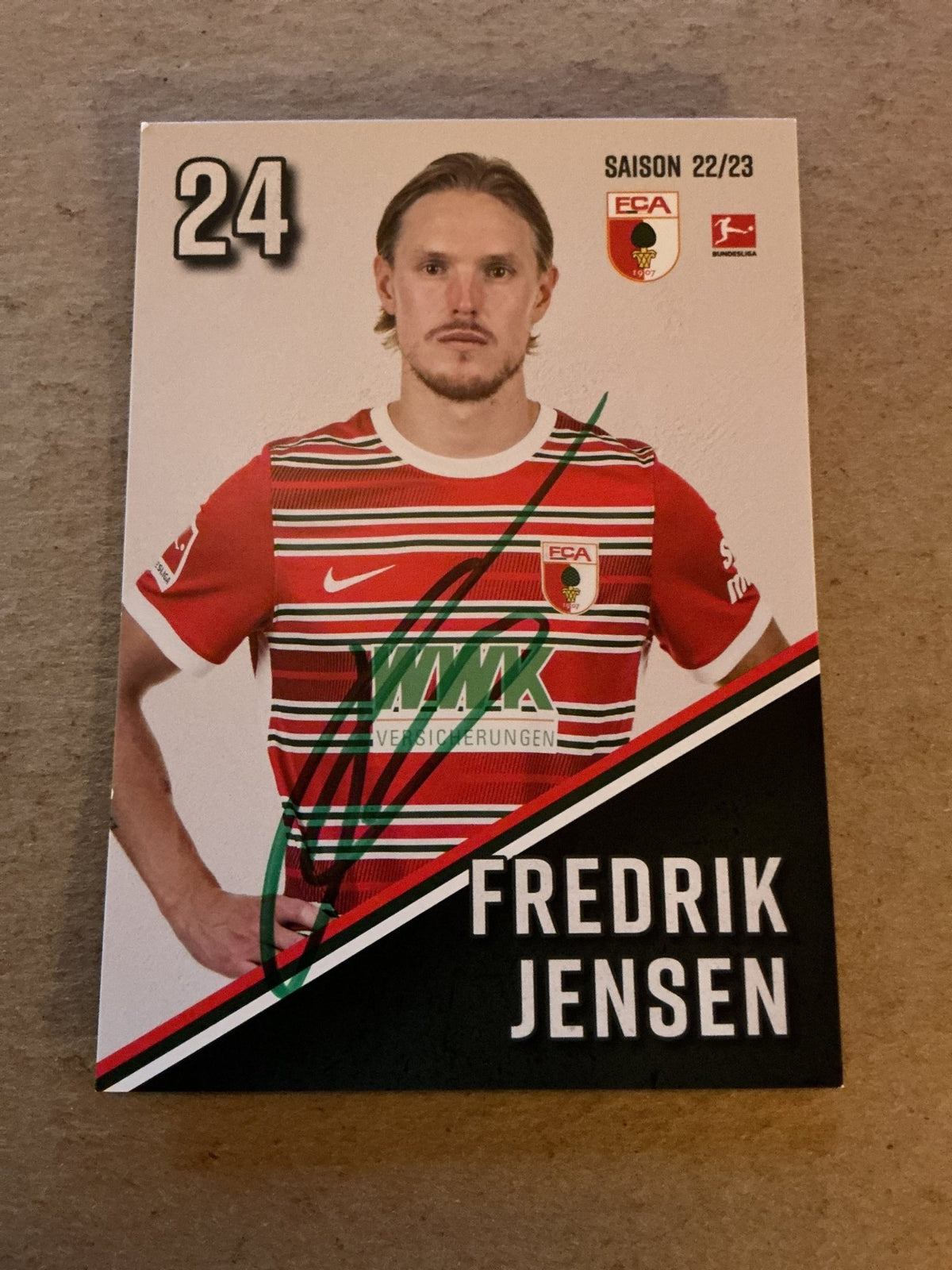 Fredrik Jensen, Finland 🇫🇮 FC Augsburg 2022/23 hand signed - Autographs-World