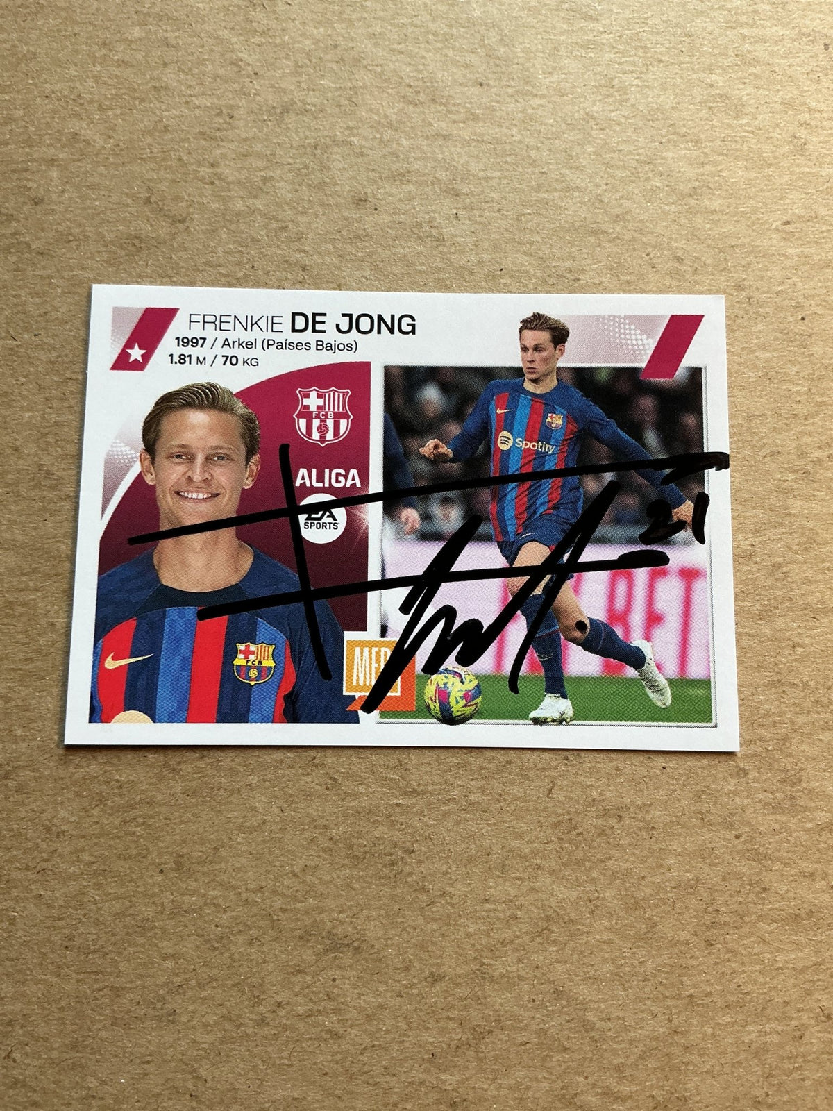 Frenkie de Jong, Netherlands 🇳🇱 FC Barcelona 2023/24 Panini hand signed - Autographs-World