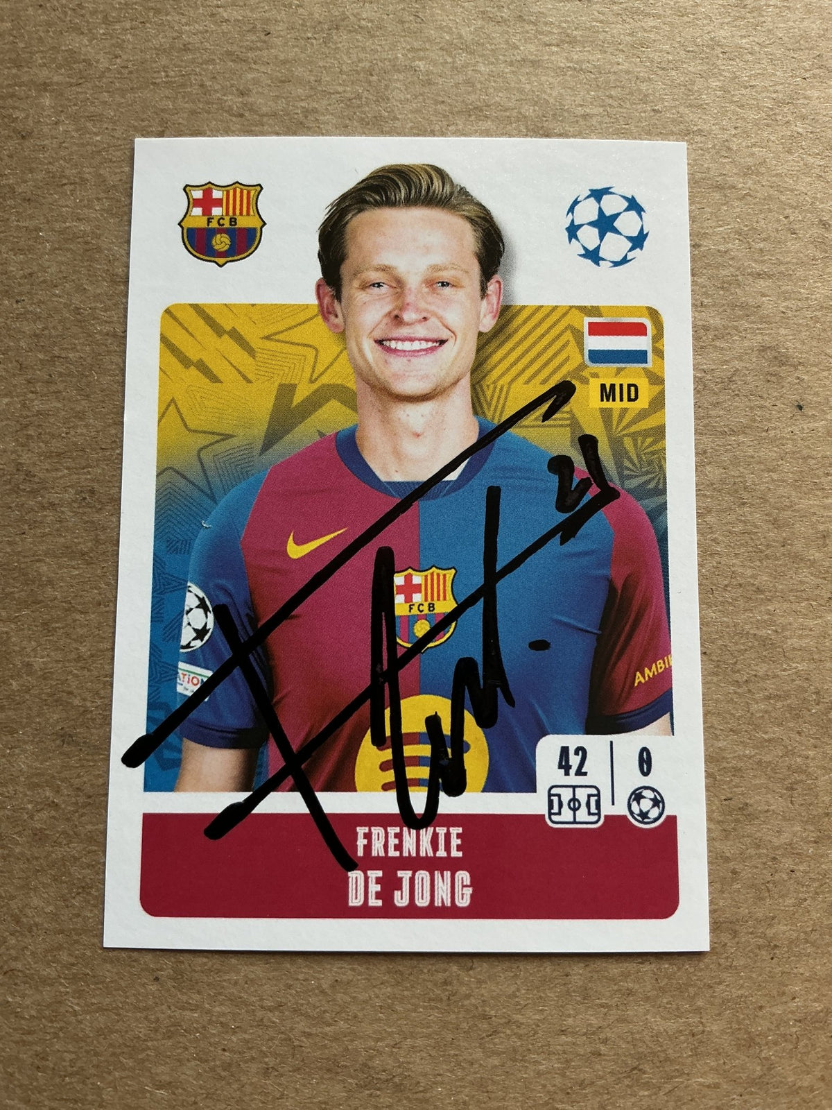 Frenkie de Jong, Netherlands 🇳🇱 FC Barcelona 2024/25 Topps hand signed - Autographs-World