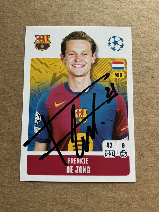 Frenkie de Jong, Netherlands 🇳🇱 FC Barcelona 2024/25 Topps hand signed - Autographs-World