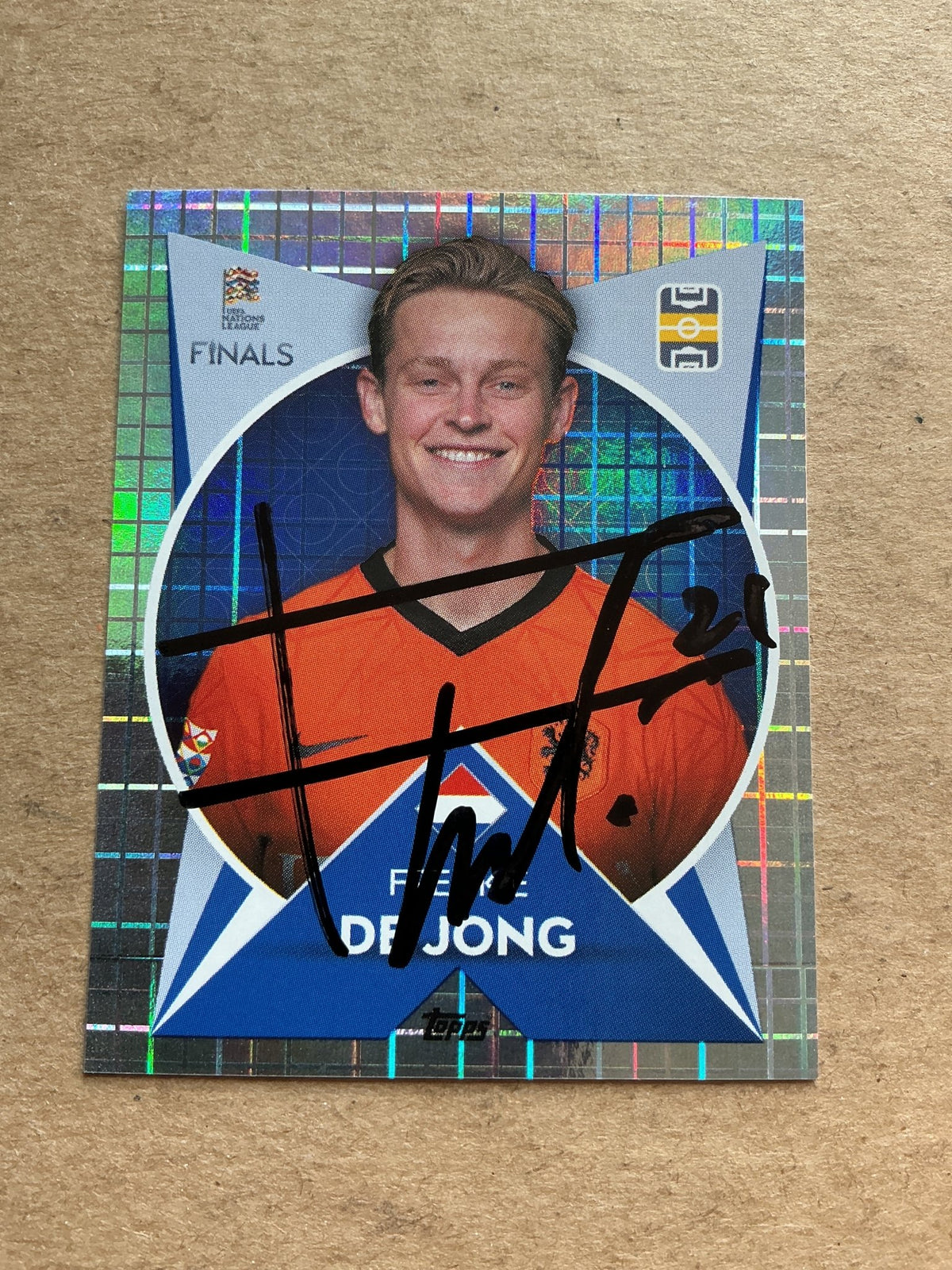 Frenkie de Jong, Netherlands 🇳🇱 Nations League 2021 Topps hand signed - Autographs-World