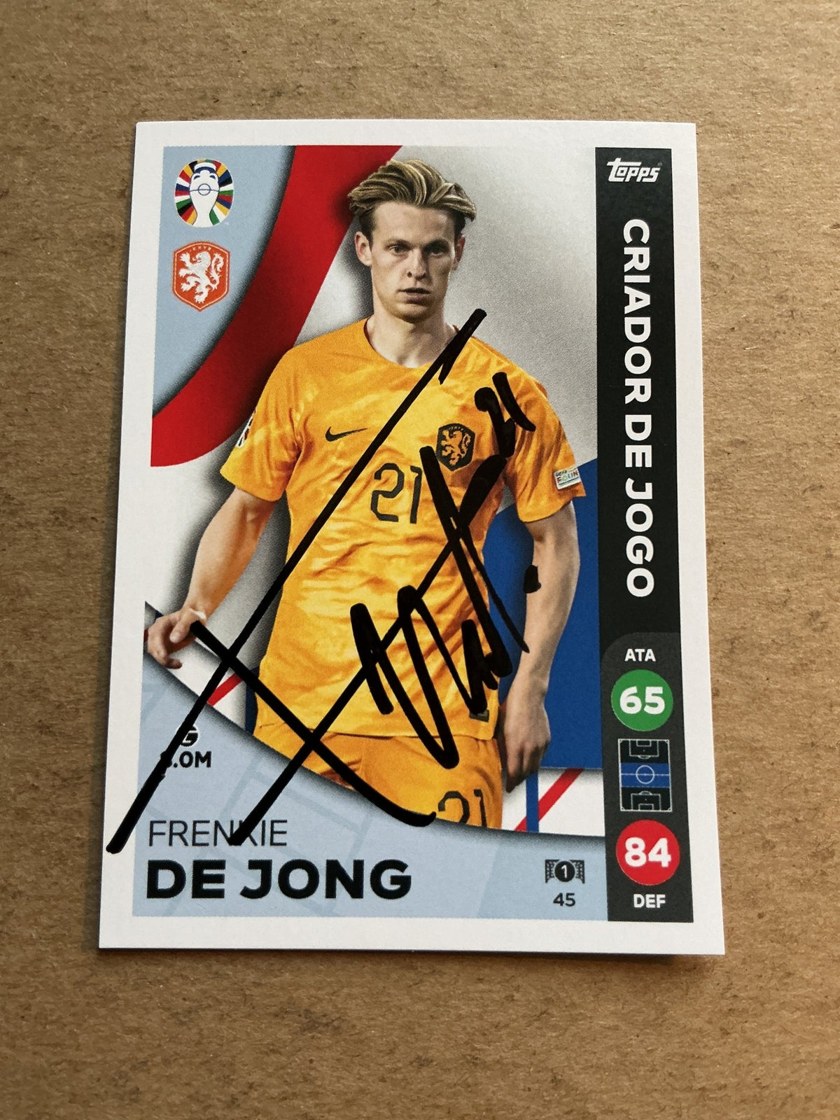 Frenkie de Jong, Netherlands 🇳🇱 UEFA Euro 2024 hand signed - Autographs-World