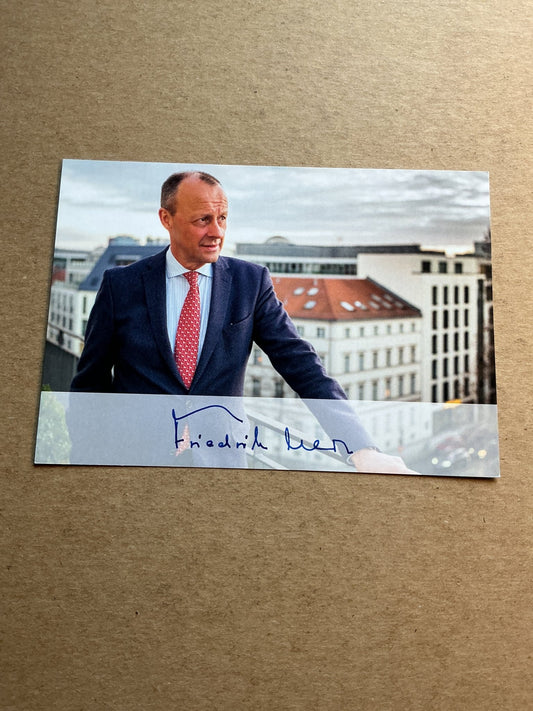 Friedrich Merz, Germany 🇩🇪 Leader Christian Democratic Union 2024 hand signed - Autographs-World