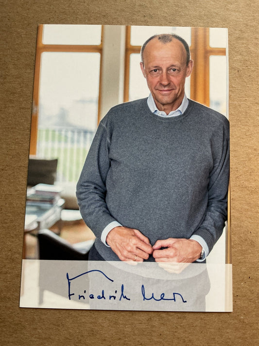 Friedrich Merz, Germany 🇩🇪 Leader Christian Democratic Union 2024 hand signed - Autographs-World