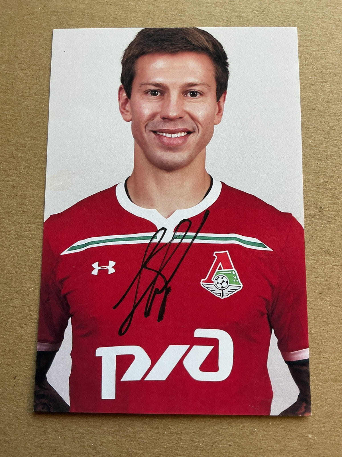 Fyodor Smolov, Russia 🇷🇺 Lokomotiv Moscow 2019/20 hand signed - Autographs-World