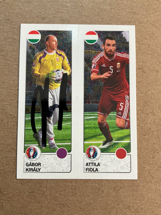 Gábor Király, Hungary 🇭🇺 UEFA Euro 2016 Panini hand signed - Autographs-World