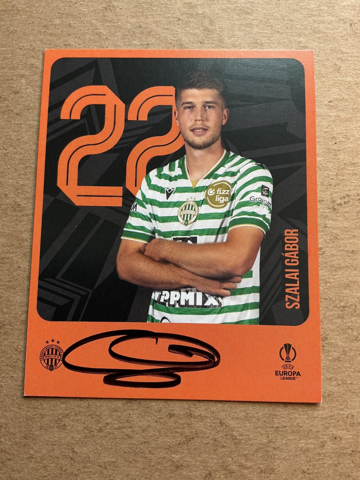 Gábor Szalai, Hungary 🇭🇺 Ferencvaros 2025/26 hand signed - Autographs-World