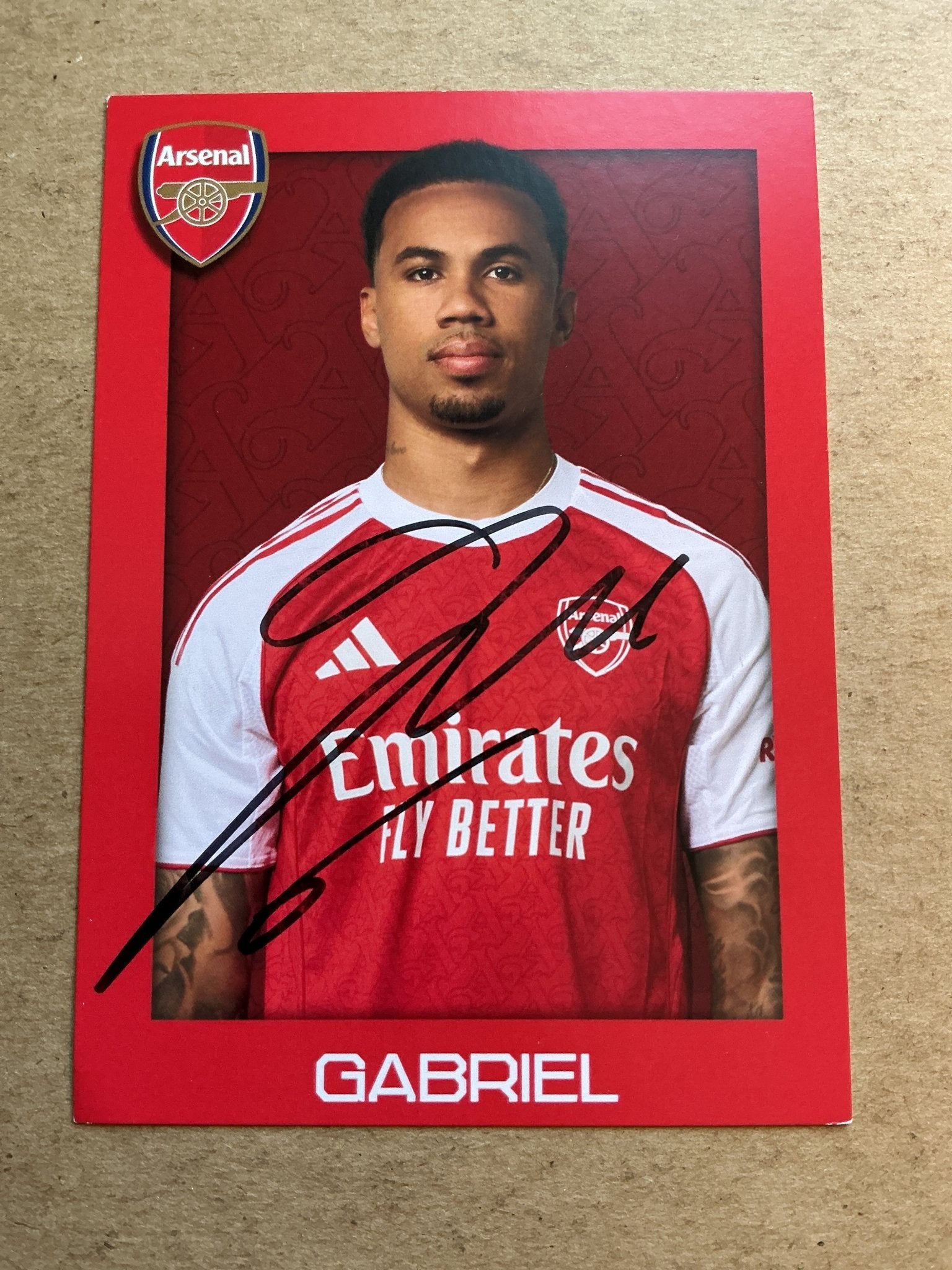 Gabriel, Brazil 🇧🇷 Arsenal FC 2025/26 hand signed - Autographs-World