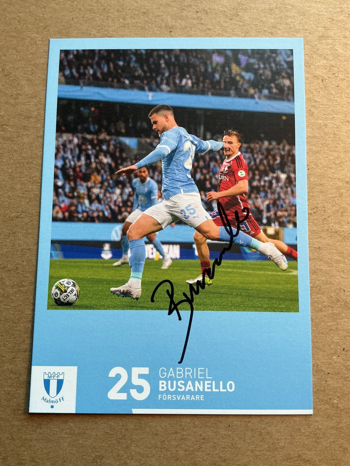 Gabriel Busanello, Brazil 🇧🇷 Malmö FF 2023/24 hand signed - Autographs-World