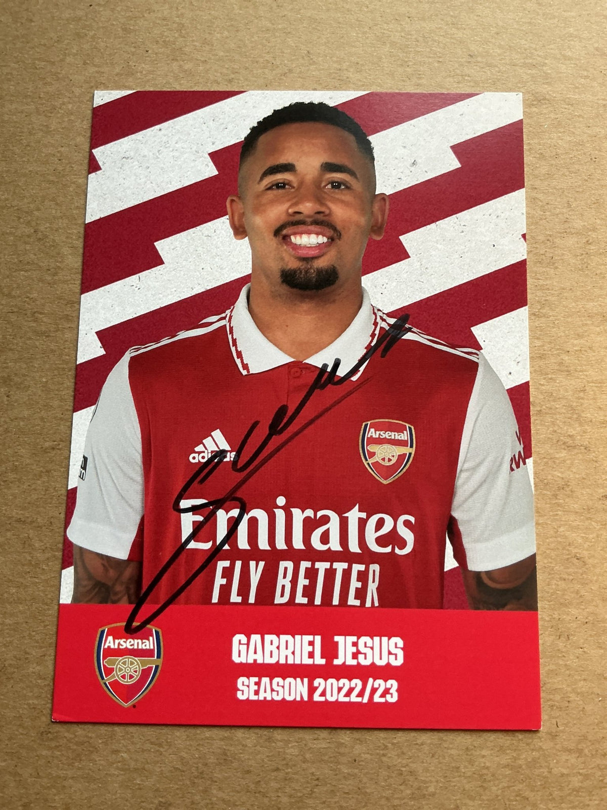 Gabriel Jesus, Brazil 🇧🇷 Arsenal FC 2022/23 hand signed - Autographs-World