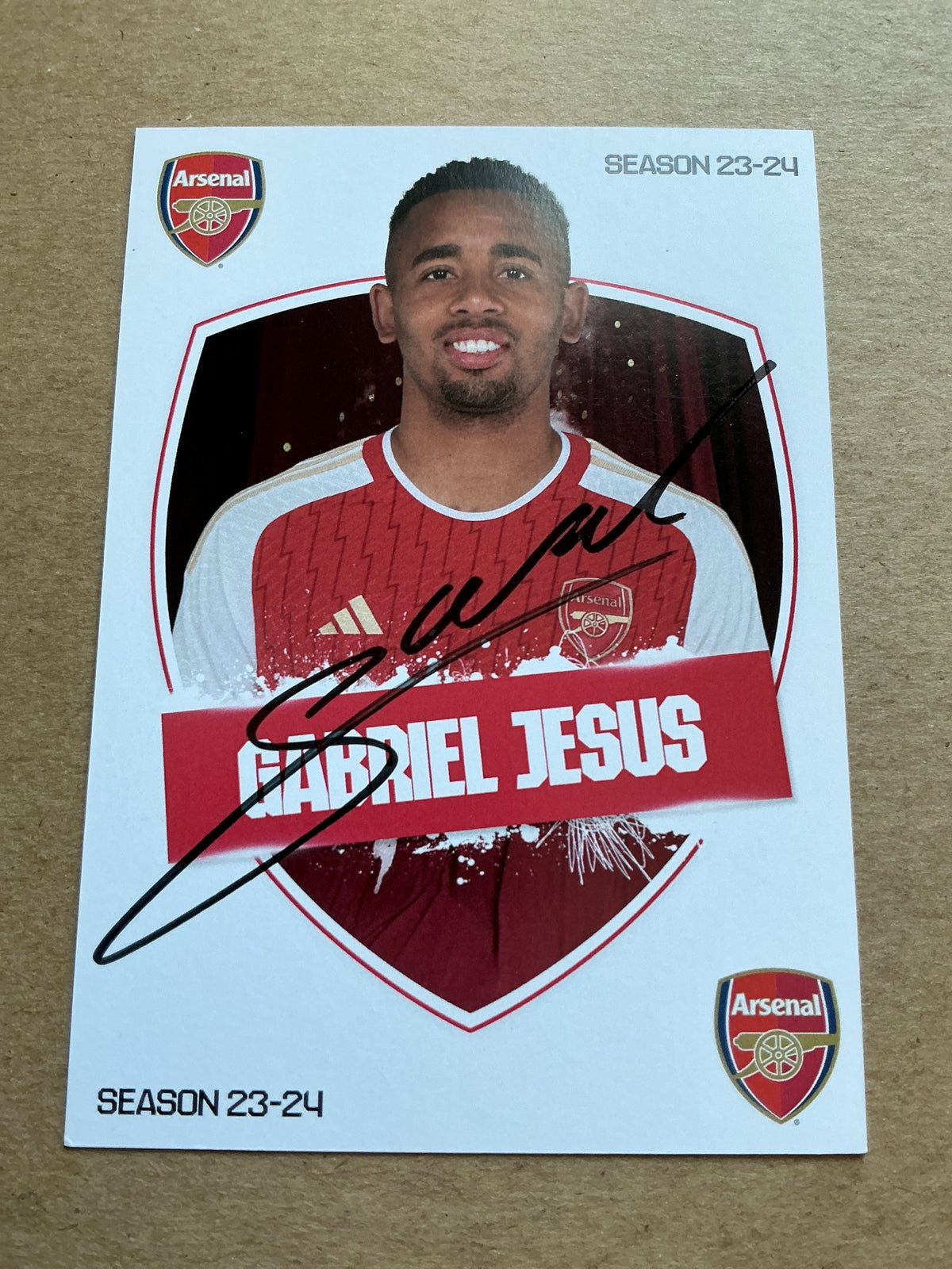 Gabriel Jesus, Brazil 🇧🇷 Arsenal FC 2023/24 hand signed - Autographs-World