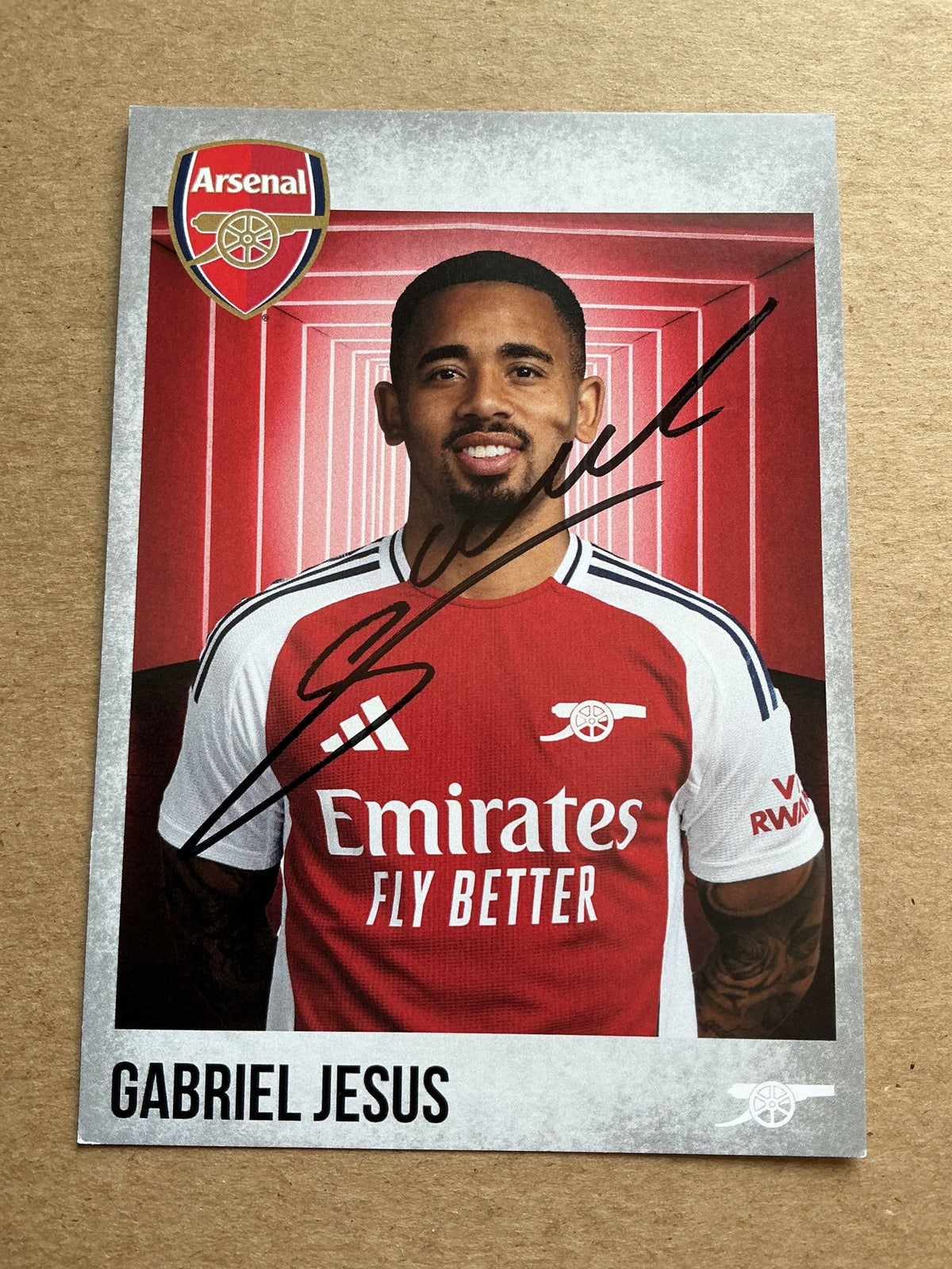 Gabriel Jesus, Brazil 🇧🇷 Arsenal FC 2024/25 hand signed - Autographs-World