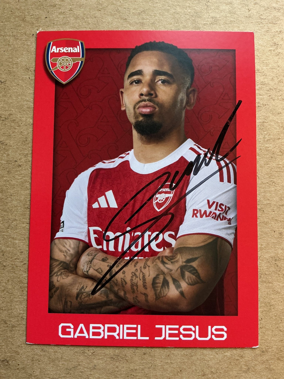 Gabriel Jesus, Brazil 🇧🇷 Arsenal FC 2025/26 hand signed - Autographs-World