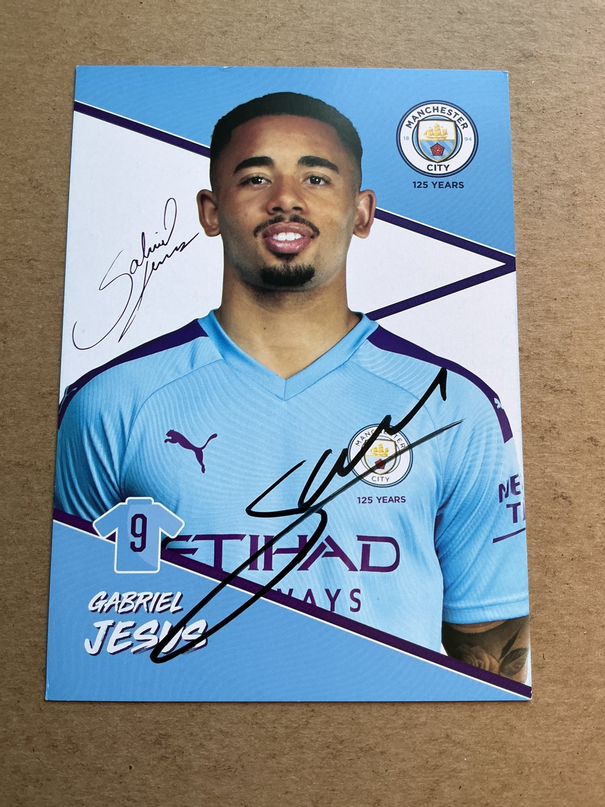 Gabriel Jesus, Brazil 🇧🇷 Manchester City 2019/20 hand signed - Autographs-World