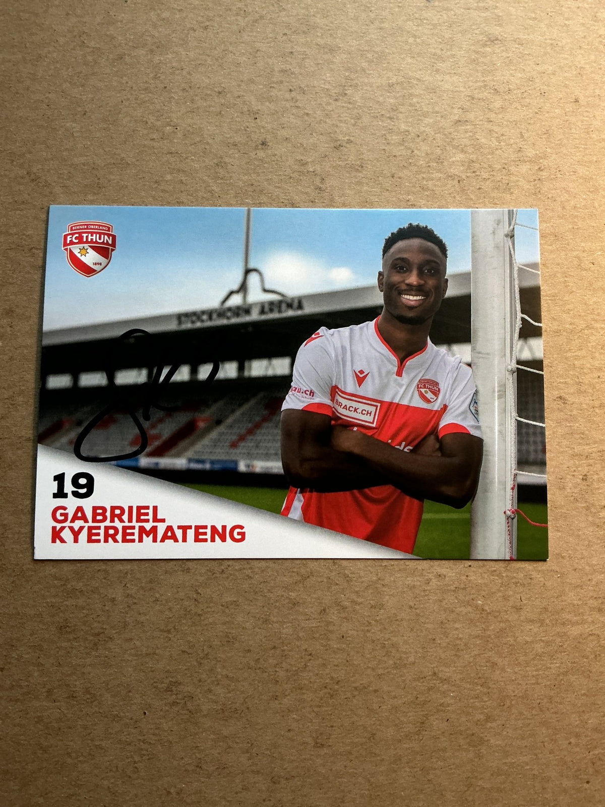 Gabriel Kyeremateng, Germany 🇩🇪 FC Thun 2020/21 hand signed - Autographs-World