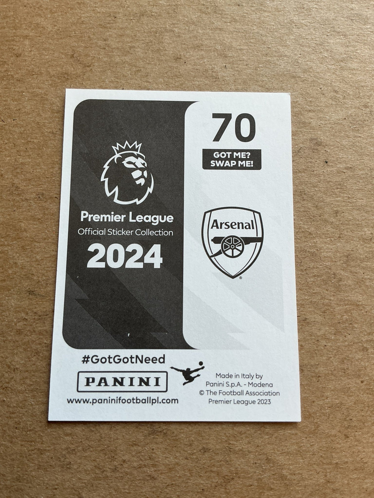 Gabriel Martinelli, Brazil 🇧🇷 Arsenal FC 2024 Panini hand signed - Autographs-World