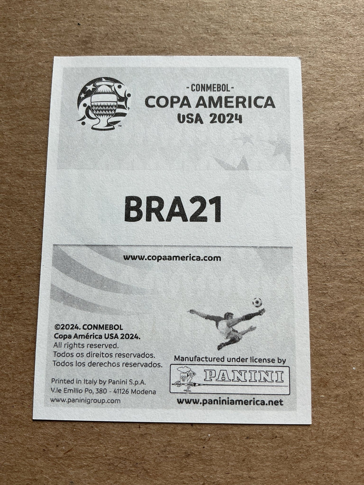 Gabriel Martinelli, Brazil 🇧🇷 Copa America 2024 Panini hand signed - Autographs-World
