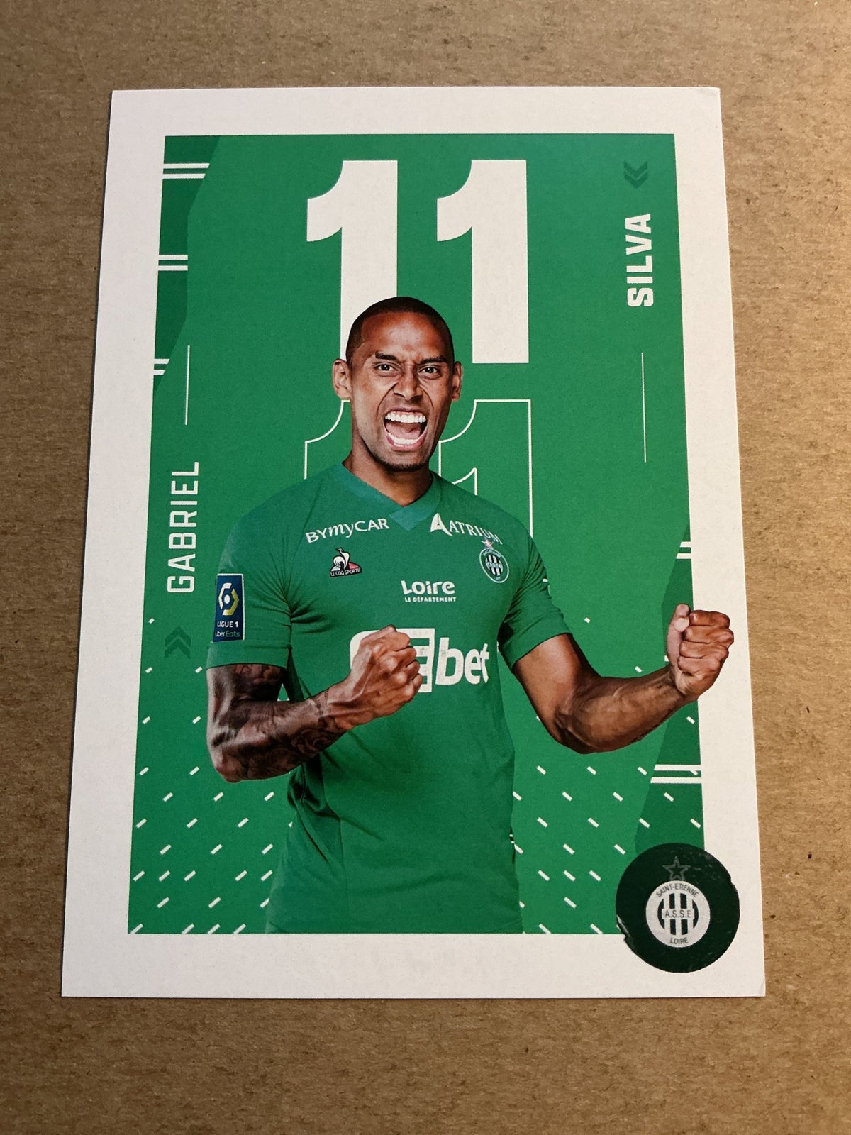 Gabriel Silva, Brazil 🇧🇷 AS Saint-Étienne 2021/22 hand signed - Autographs-World