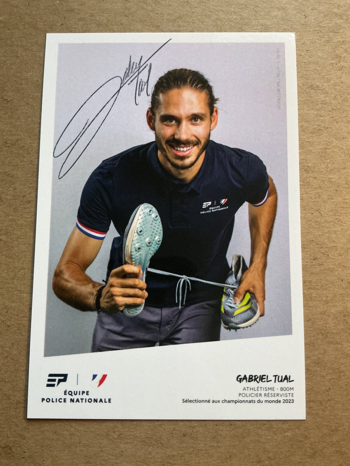 Gabriel Tual, France 🇫🇷 Athletics Summer Olympics 2024 hand signed - Autographs-World