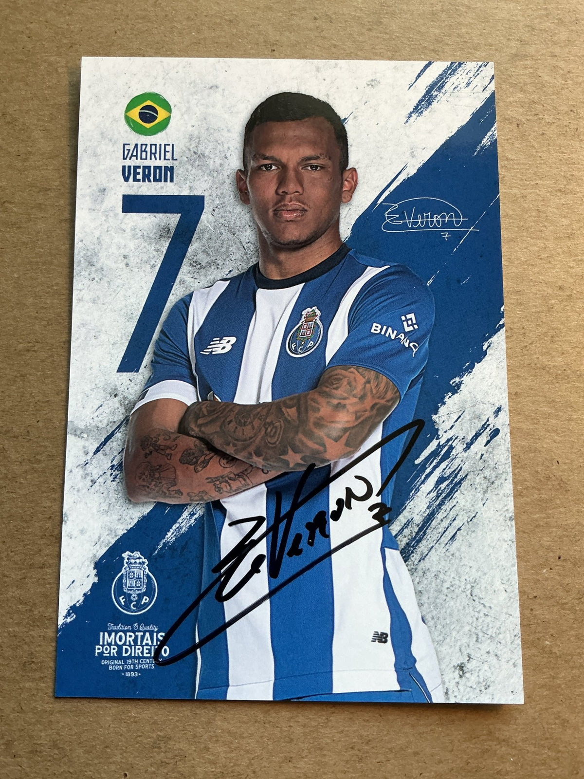 Gabriel Veron, Brazil 🇧🇷 FC Porto 2023/24 hand signed - Autographs-World