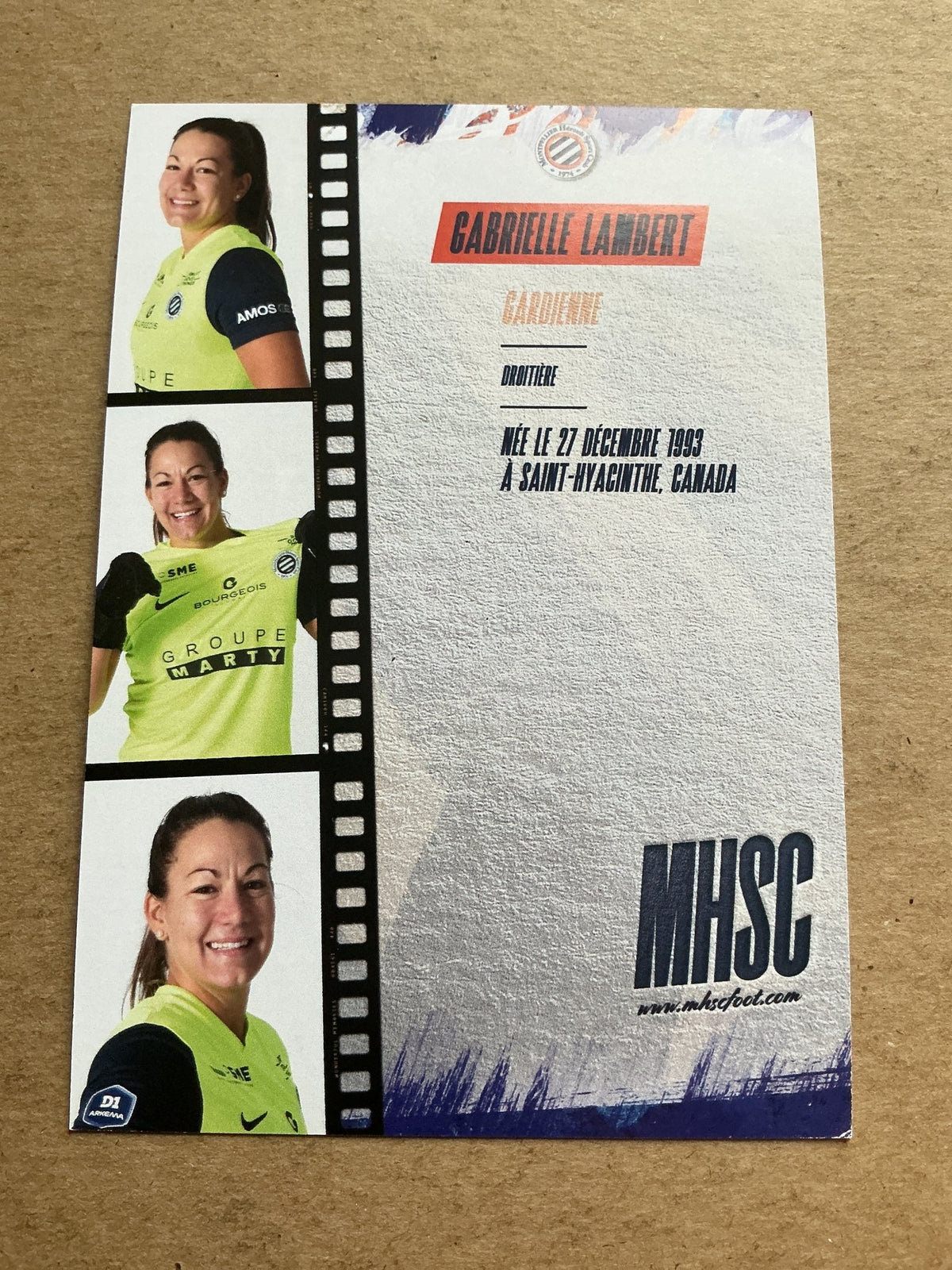 Gabrielle Lambert, Canada 🇨🇦 Montpellier HSC 2022/23 hand signed - Autographs-World