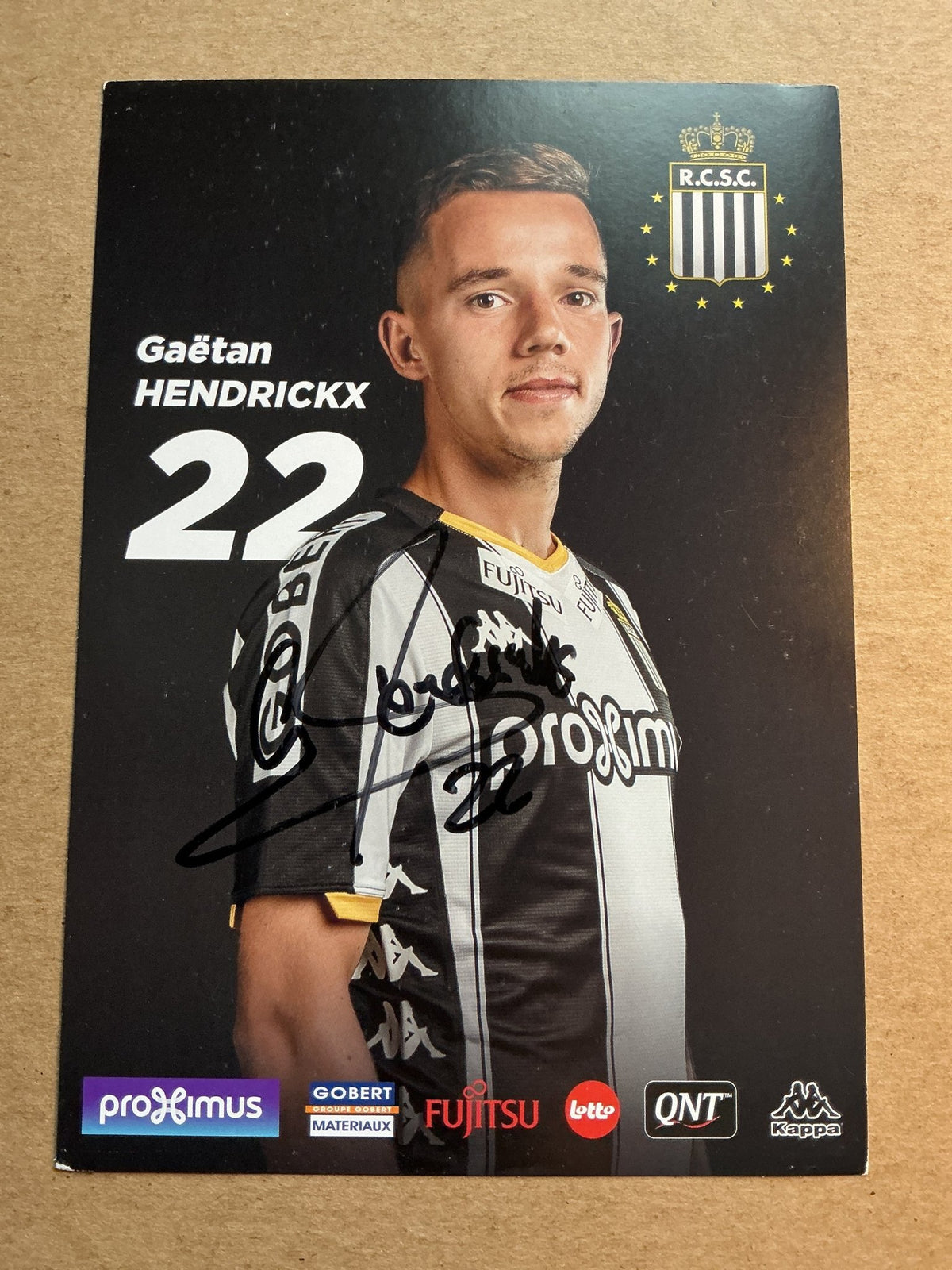 Gaëtan Hendrickx, Belgium 🇧🇪 Royal Charleroi SC 2019/20 hand signed - Autographs-World